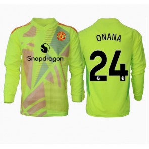 Manchester United Andre Onana #24 Målmand Replika Udebanetrøje 2024-25 Langærmet